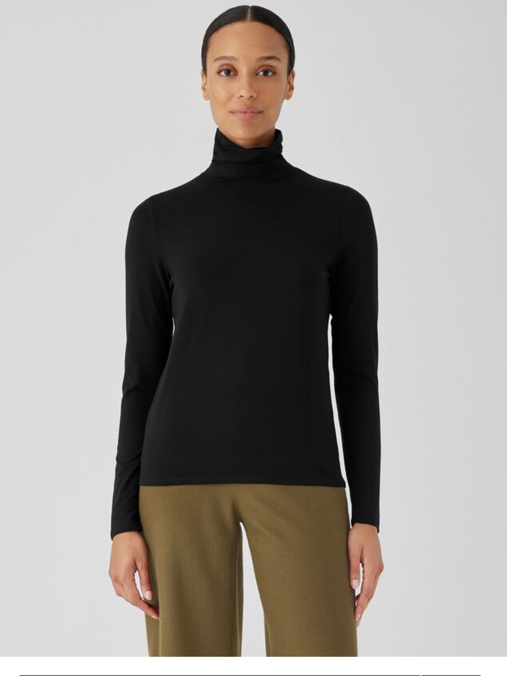 Eileen Fisher Women’s Long-Sleeve Turtleneck Top - Plum S